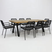 Bosco Bahamas 9pc Dining Setting - Black